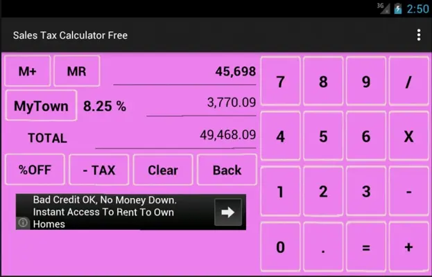 Sales Tax Calculator Free android App screenshot 0