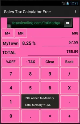 Sales Tax Calculator Free android App screenshot 2