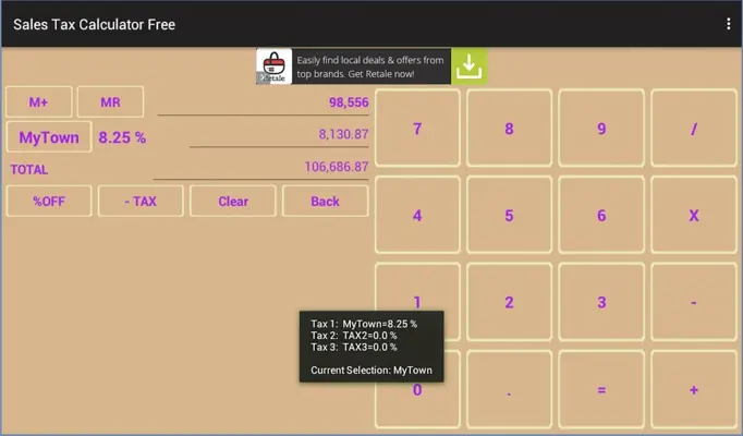 Sales Tax Calculator Free android App screenshot 8